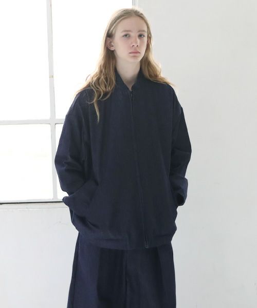 VU.ヴウ.stand collar bluson vu-a23-kb14[DEEP BLUE]