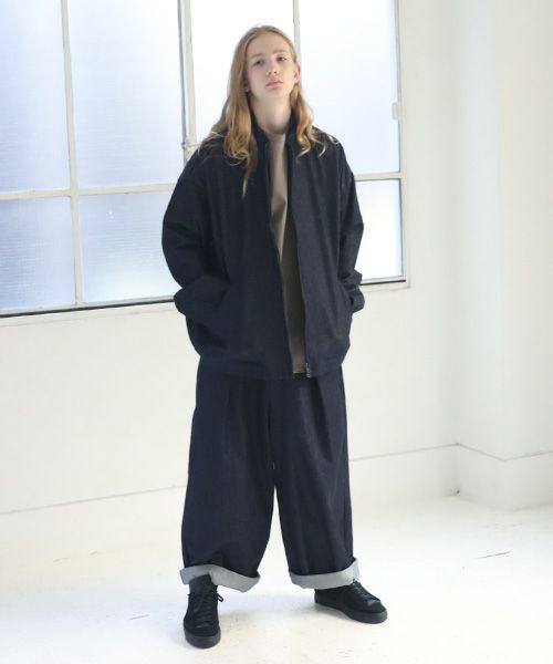 VU.ヴウ.stand collar bluson vu-a23-kb14[DEEP BLUE]