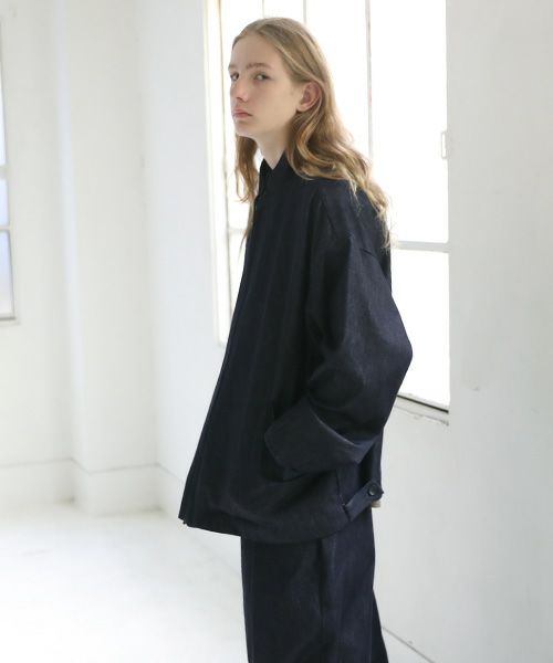 VU.ヴウ.stand collar bluson vu-a23-kb14[DEEP BLUE]