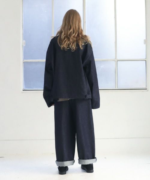 VU ヴウ stand collar bluson vu-a23-kb14[DEEP BLUE] 