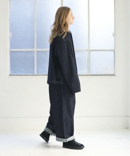 VU.ヴウ.stand collar bluson vu-a23-kb14[DEEP BLUE]