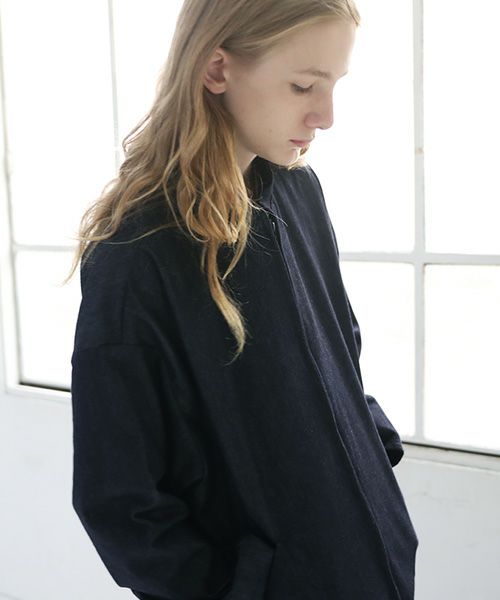 VU.ヴウ.stand collar bluson vu-a23-kb14[DEEP BLUE]