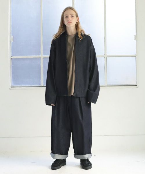 VU.ヴウ.stand collar bluson vu-a23-kb14[DEEP BLUE]