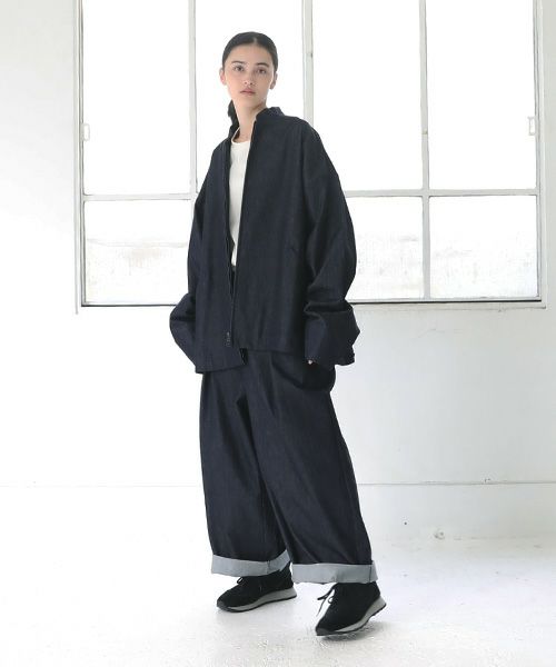 VU.ヴウ.stand collar bluson vu-a23-kb14[DEEP BLUE]