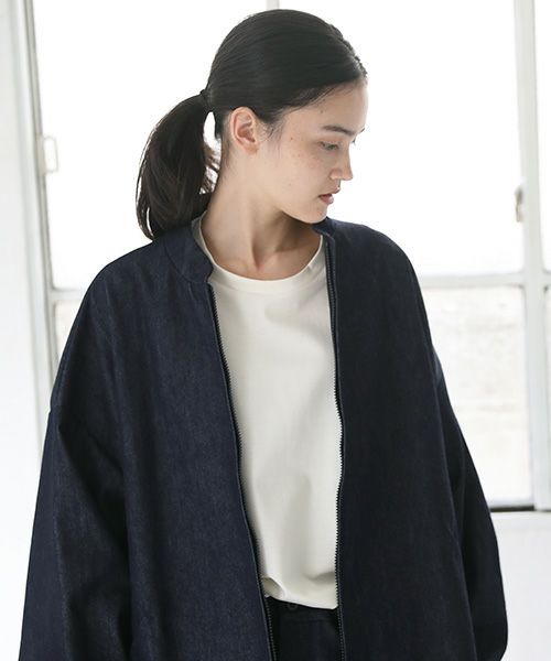 VU.ヴウ.stand collar bluson vu-a23-kb14[DEEP BLUE]