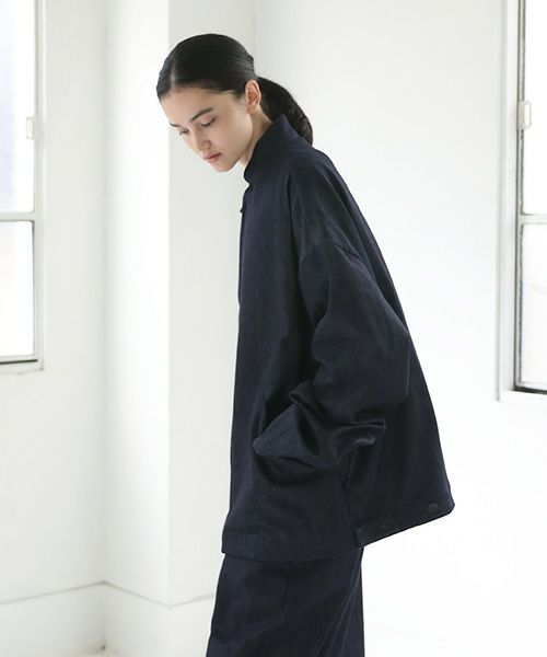 VU.ヴウ.stand collar bluson vu-a23-kb14[DEEP BLUE]