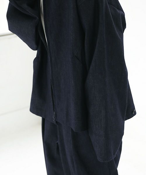 VU.ヴウ.stand collar bluson vu-a23-kb14[DEEP BLUE]