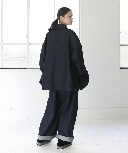 VU.ヴウ.stand collar bluson vu-a23-kb14[DEEP BLUE]