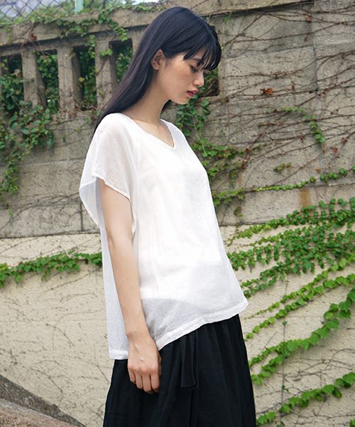 suzuki takayuki スズキタカユキ layered t-shirt [S211-02/nude]