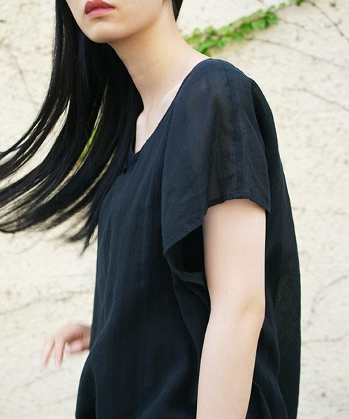 suzuki takayuki.スズキタカユキ.layered t-shirt [S211-02/black]