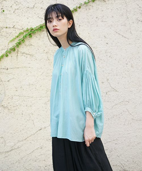 suzuki takayuki スズキタカユキ puff-sleeve blouse [S211-13/spray ...