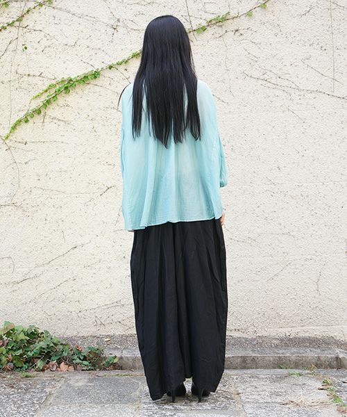 suzuki takayuki スズキタカユキ puff-sleeve blouse [S211-13/spray green]