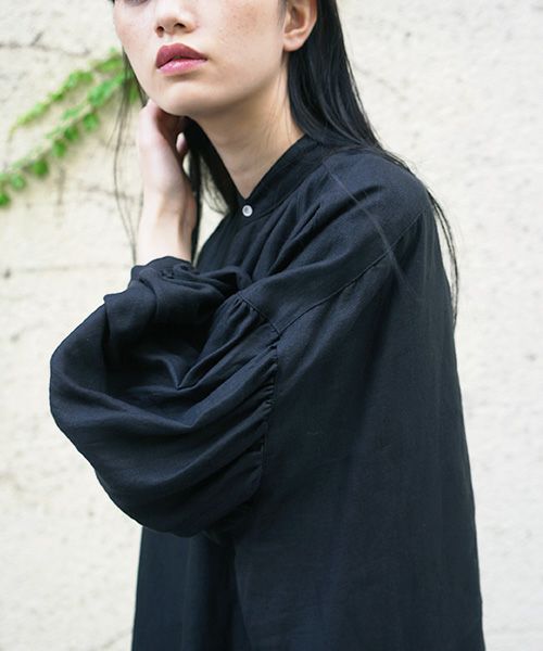 suzuki takayuki.スズキタカユキ.puff-sleeve dress [S211-18/black]