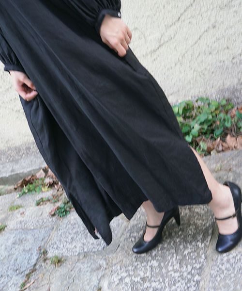 suzuki takayuki.スズキタカユキ.puff-sleeve dress [S211-18/black]