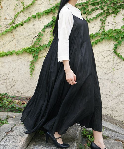 suzuki takayuki.スズキタカユキ.camisole dress [S211-22/black]