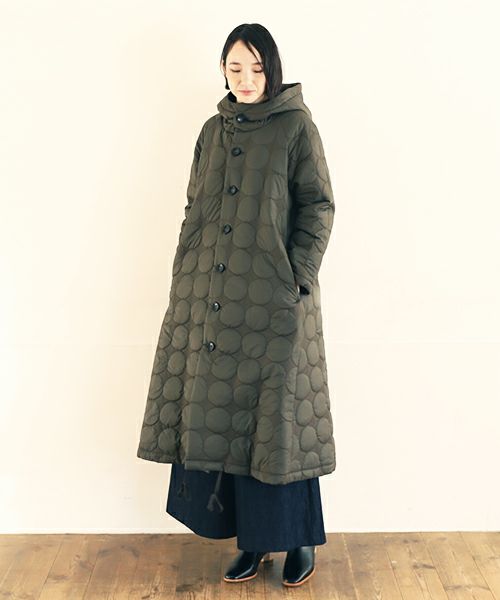 Mochi.モチ.quilted hood coat[ma9-co-01/khaki]_