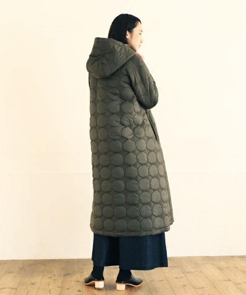 Mochi.モチ.quilted hood coat[ma9-co-01/khaki]_