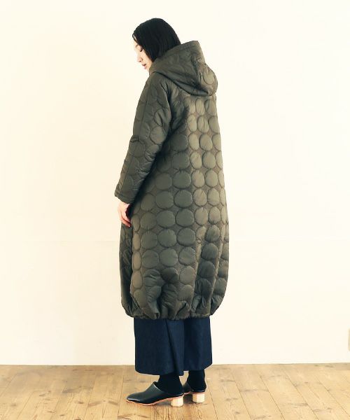 Mochi.モチ.quilted hood coat[ma9-co-01/khaki]_