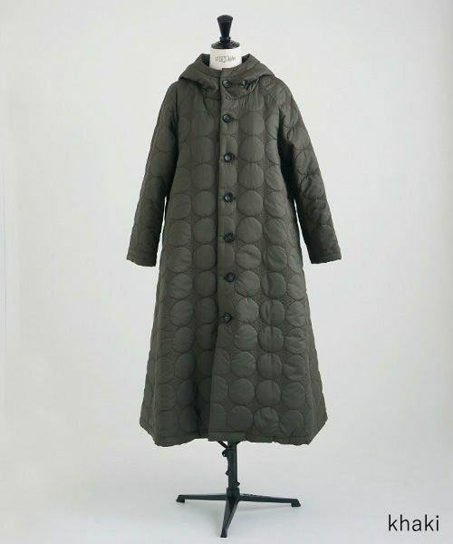 Mochi.モチ.quilted hood coat[ma9-co-01/khaki]_