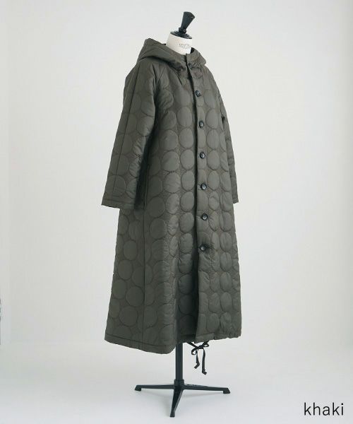 Mochi.モチ.quilted hood coat[ma9-co-01/khaki]_