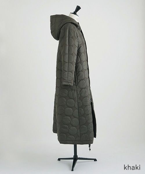 Mochi.モチ.quilted hood coat[ma9-co-01/khaki]_