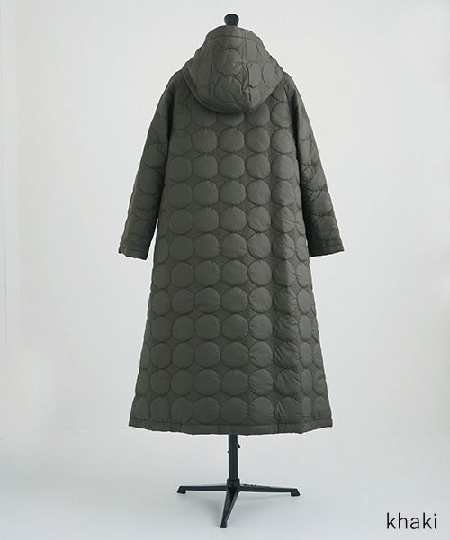 Mochi.モチ.quilted hood coat[ma9-co-01/khaki]_