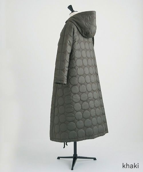Mochi.モチ.quilted hood coat[ma9-co-01/khaki]_