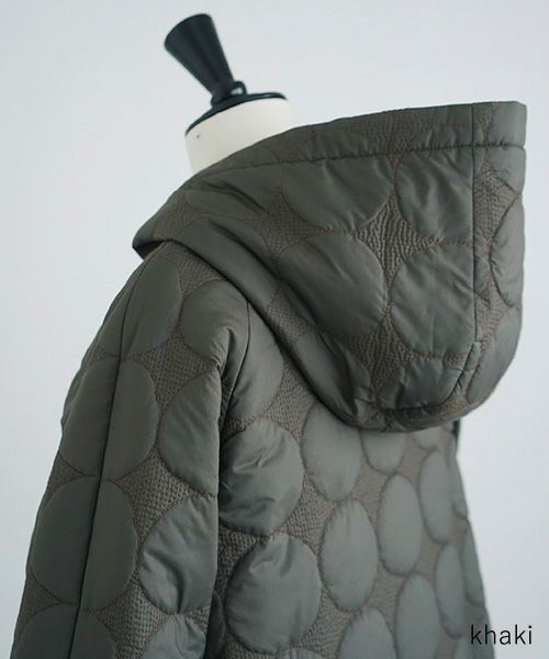 Mochi.モチ.quilted hood coat[ma9-co-01/khaki]_