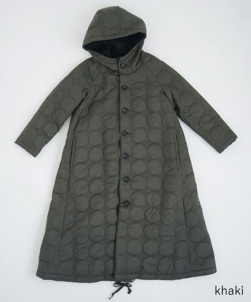 Mochi.モチ.quilted hood coat[ma9-co-01/khaki]_