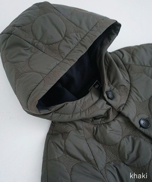 Mochi.モチ.quilted hood coat[ma9-co-01/khaki]_
