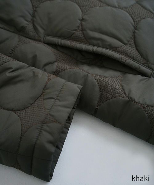 Mochi.モチ.quilted hood coat[ma9-co-01/khaki]_