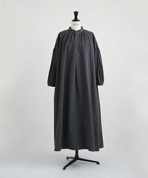 Mochi / home&miles.モチ / ホーム＆マイルズ.smock one piece [charcoal grey]