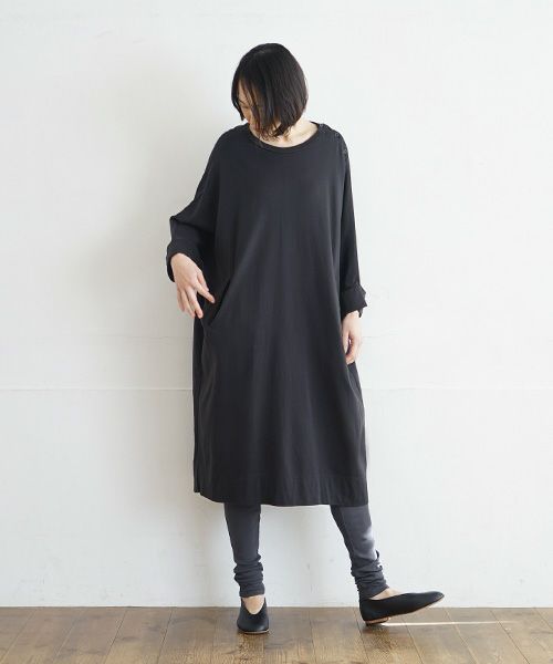 Mochi / home&miles.モチ / ホーム＆マイルズ.dolman one piece [charcoal grey]