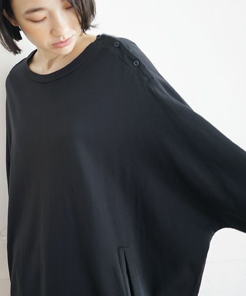 Mochi / home&miles.モチ / ホーム＆マイルズ.dolman one piece [charcoal grey]