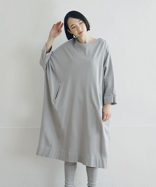 Mochi / home&miles.モチ / ホーム＆マイルズ.dolman one piece [grey fog]