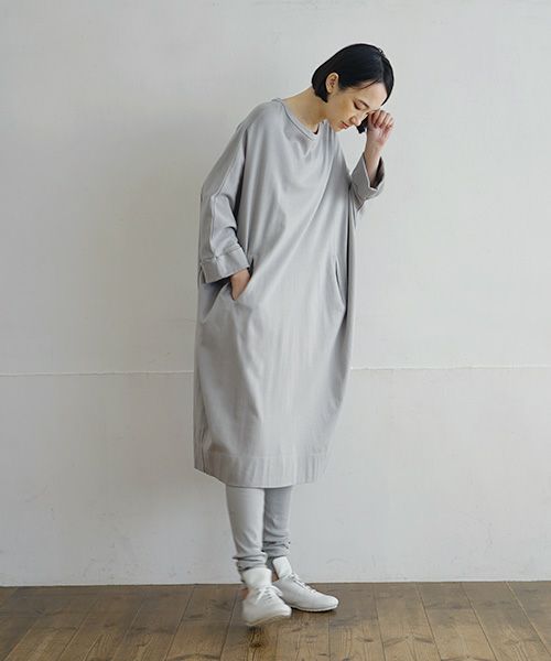 Mochi / home&miles.モチ / ホーム＆マイルズ.dolman one piece [grey fog]