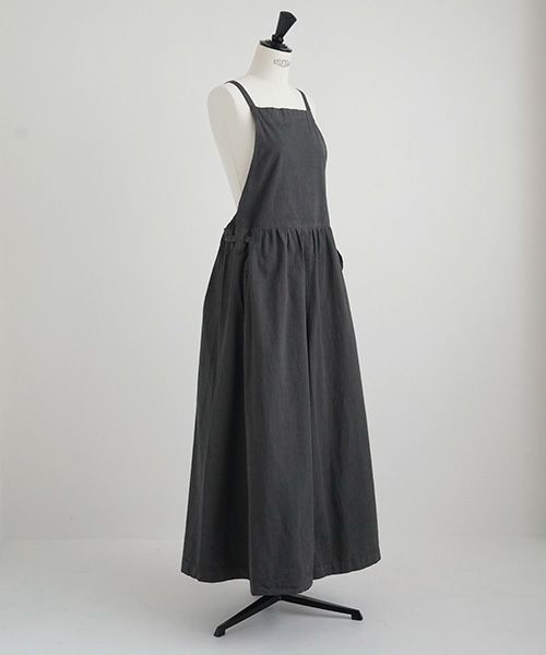 Mochi / home&miles.モチ / ホーム＆マイルズ.apron salopette [charcoal grey]
