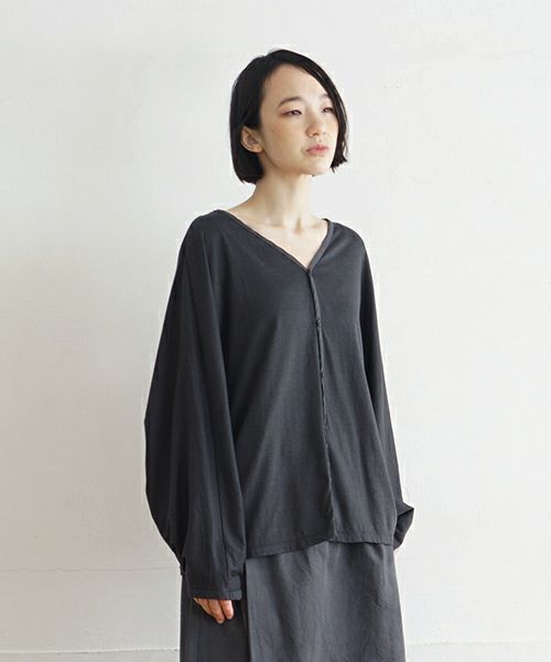 Mochi / home&miles.モチ / ホーム＆マイルズ.dolman sleeve cardigan [charcoal grey]