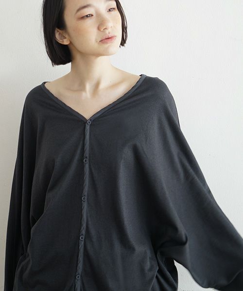 Mochi / home&miles.モチ / ホーム＆マイルズ.dolman sleeve cardigan [charcoal grey]