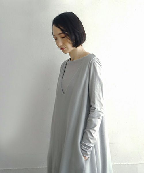 Mochi / home&miles.モチ / ホーム＆マイルズ.v-neck one piece [grey fog]