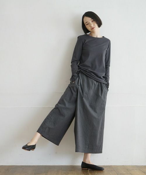 Mochi / home&miles.モチ / ホーム＆マイルズ.cotton silk cut&saw [charcoal grey]