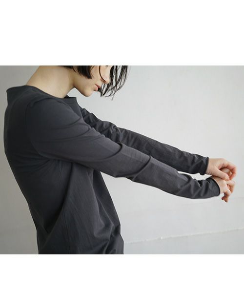 Mochi / home&miles.モチ / ホーム＆マイルズ.cotton silk cut&saw [charcoal grey]