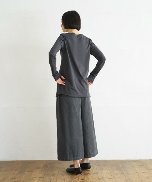 Mochi / home&miles.モチ / ホーム＆マイルズ.cotton silk cut&saw [charcoal grey]