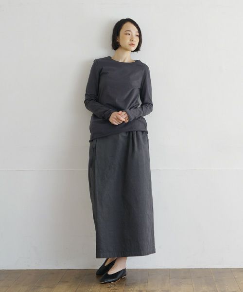 Mochi / home&miles.モチ / ホーム＆マイルズ.cotton silk cut&saw [charcoal grey]