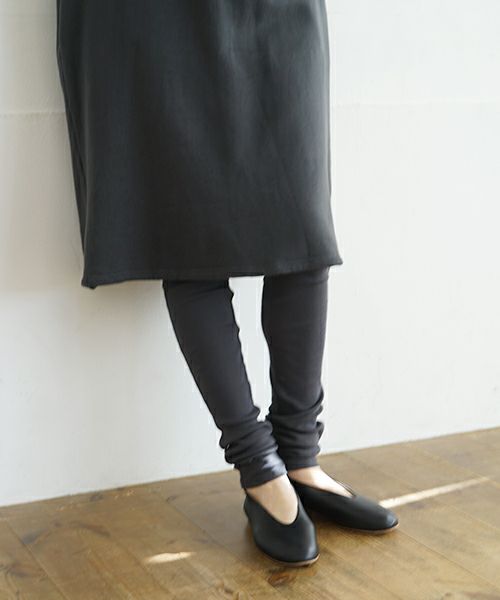 Mochi / home&miles.モチ / ホーム＆マイルズ.cotton silk leggings [charcoal grey]