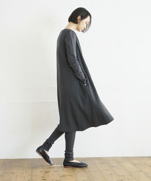 Mochi / home&miles.モチ / ホーム＆マイルズ.cotton silk leggings [charcoal grey]