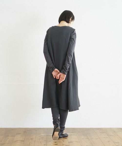 Mochi / home&miles.モチ / ホーム＆マイルズ.cotton silk leggings [charcoal grey]