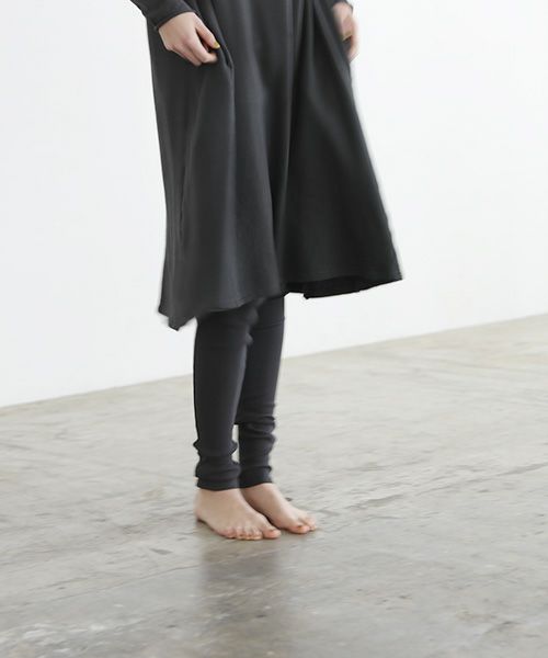 Mochi / home&miles.モチ / ホーム＆マイルズ.cotton silk leggings [charcoal grey]