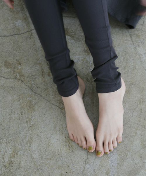 Mochi / home&miles.モチ / ホーム＆マイルズ.cotton silk leggings [charcoal grey]