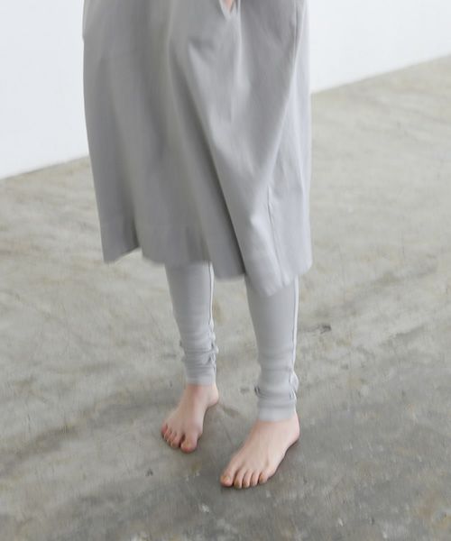 Mochi / home&miles.モチ / ホーム＆マイルズ.cotton silk leggings [grey fog]